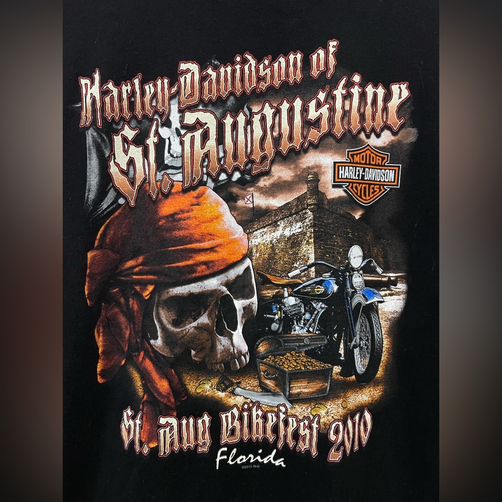 Harley Davidson St. Augustine, Florida 2010 Tee, Size L